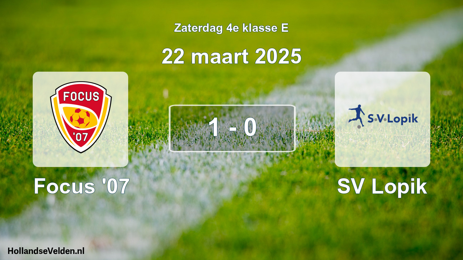 Total number of matches played: Focus '07 - SV Lopik 1 - 0 (22 March 2025)