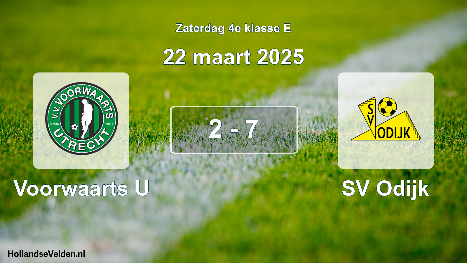 Total number of matches played: Voorwaarts U - SV Odijk 2 - 7 (22 March 2025)
