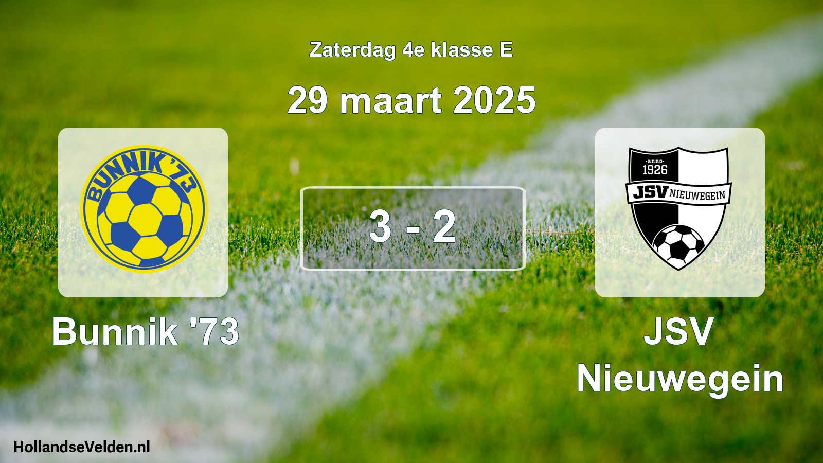 Total number of matches played: Bunnik '73 - JSV Nieuwegein 3 - 2 (29 March 2025)