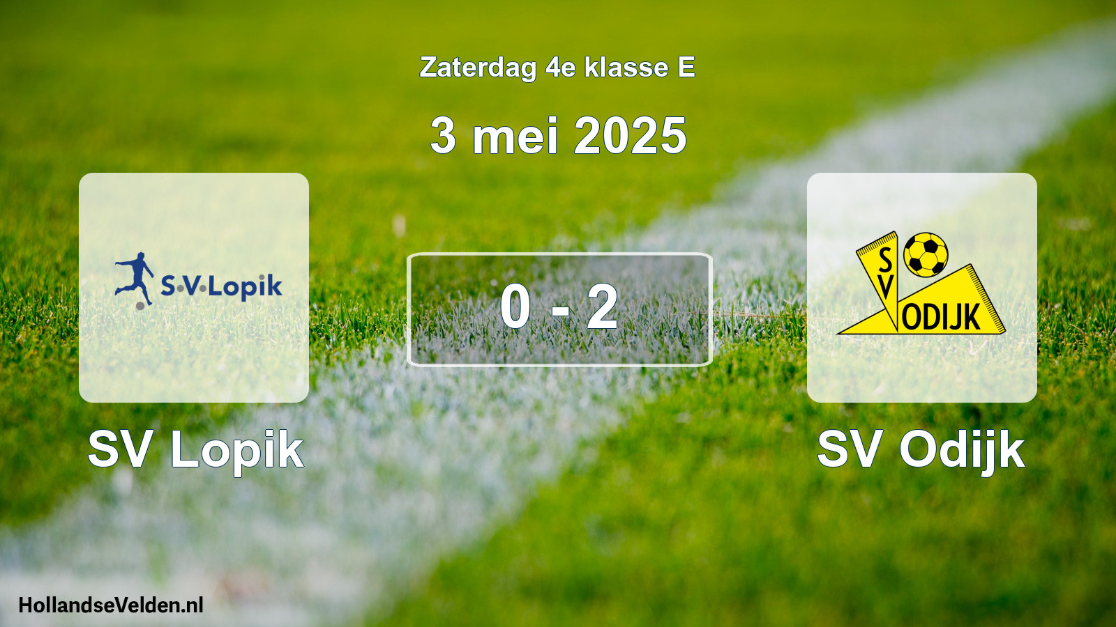 Total number of matches played: SV Lopik - SV Odijk 0 - 2 (3 May 2025)