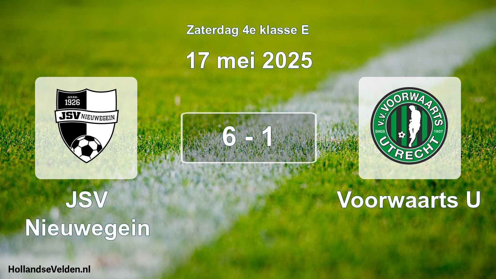 Total number of matches played: JSV Nieuwegein - Voorwaarts U 6 - 1 (17 May 2025)
