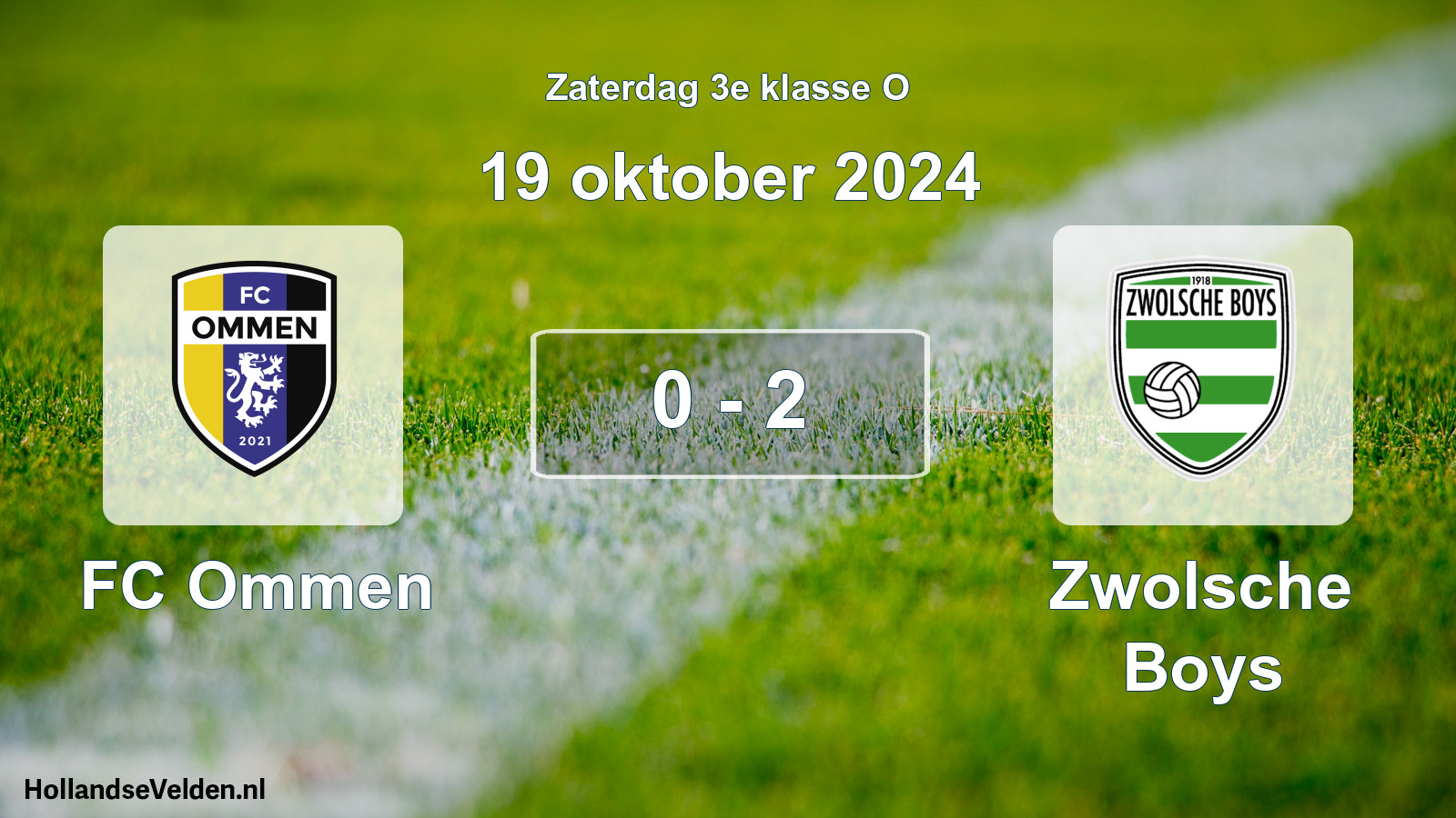 Total number of matches played: FC Ommen - Zwolsche Boys 0 - 2 (19 October 2024)