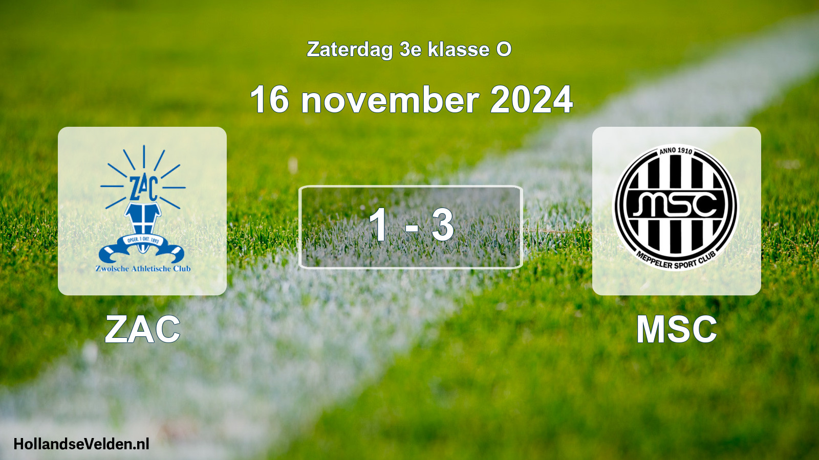 Total number of matches played: ZAC - MSC 1 - 3 (16 November 2024)