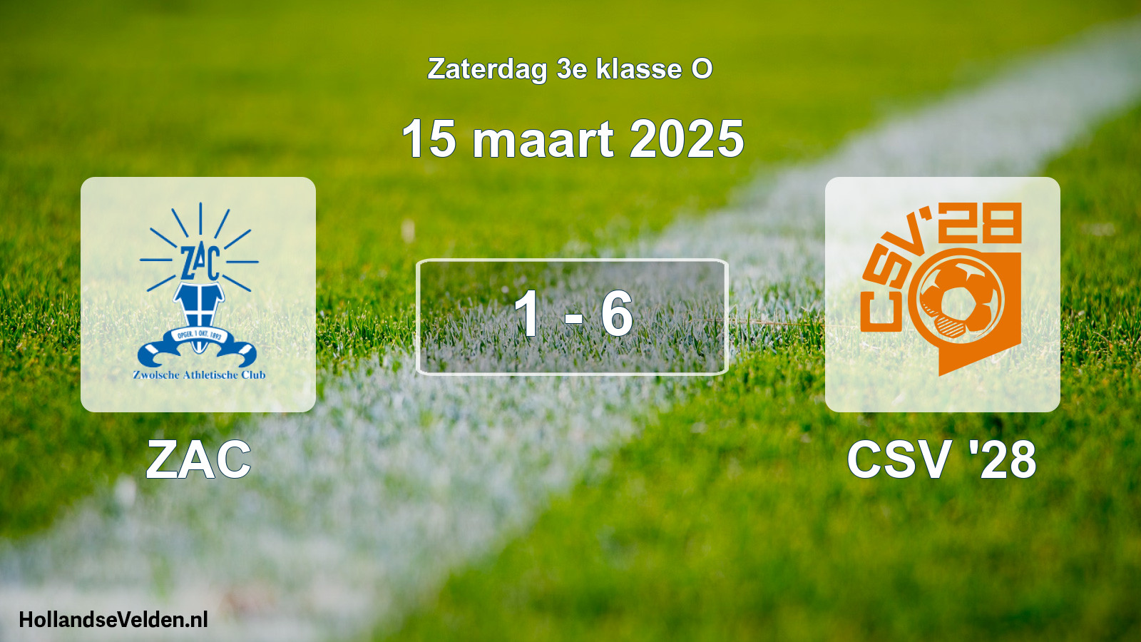 Total number of matches played: ZAC - CSV '28 1 - 6 (15 March 2025)