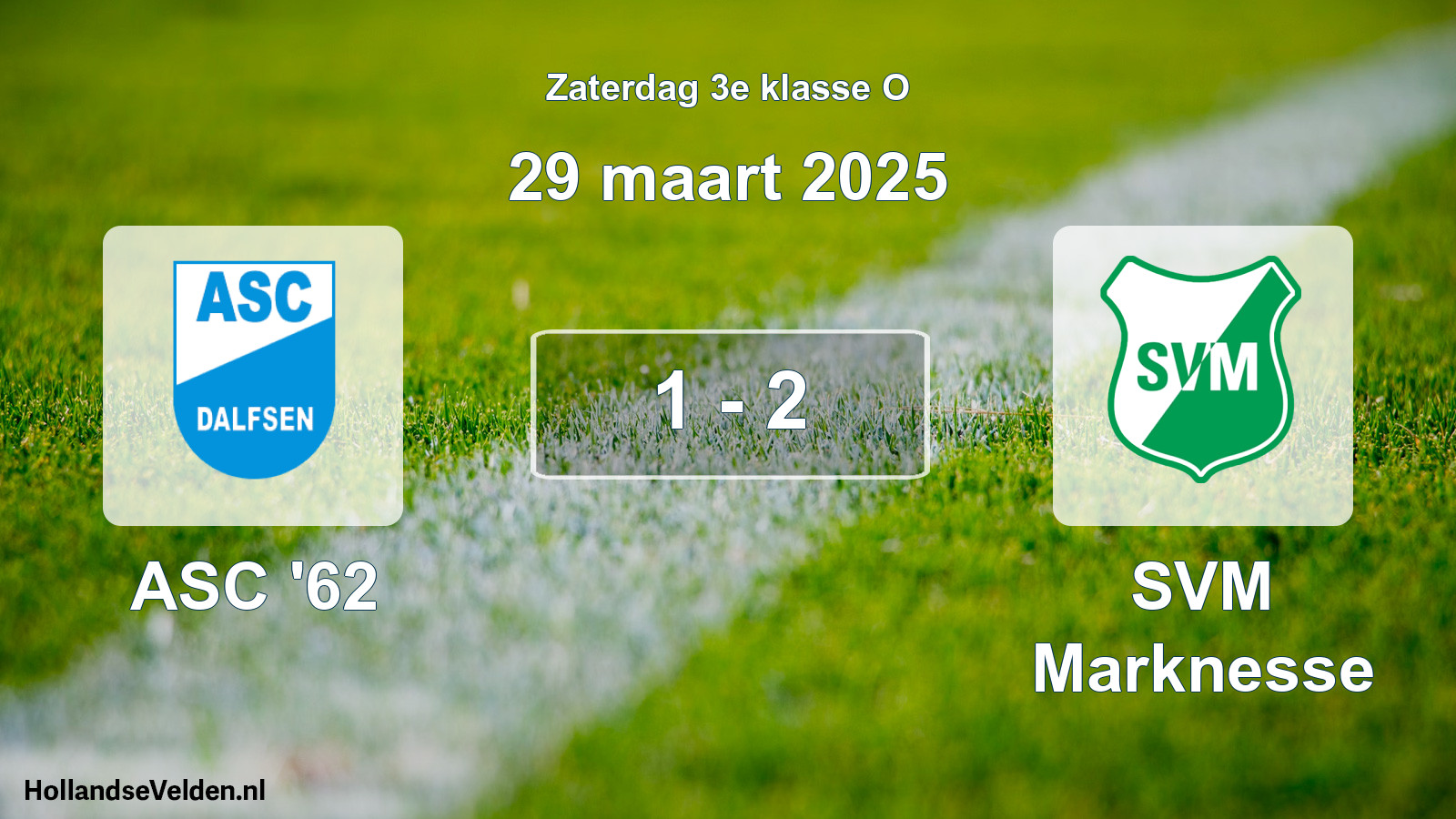 Total number of matches played: ASC '62 - SVM Marknesse 1 - 2 (29 March 2025)