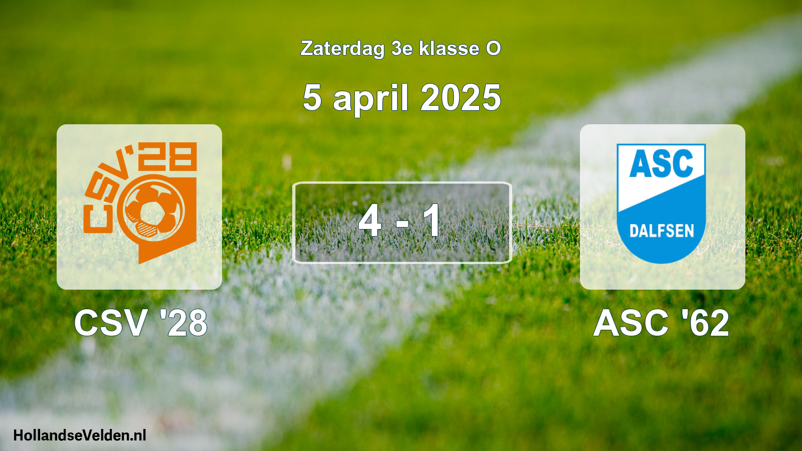 Total number of matches played: CSV '28 - ASC '62 4 - 1 (5 April 2025)