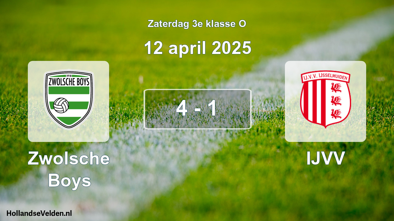 Total number of matches played: Zwolsche Boys - IJVV 4 - 1 (12 April 2025)