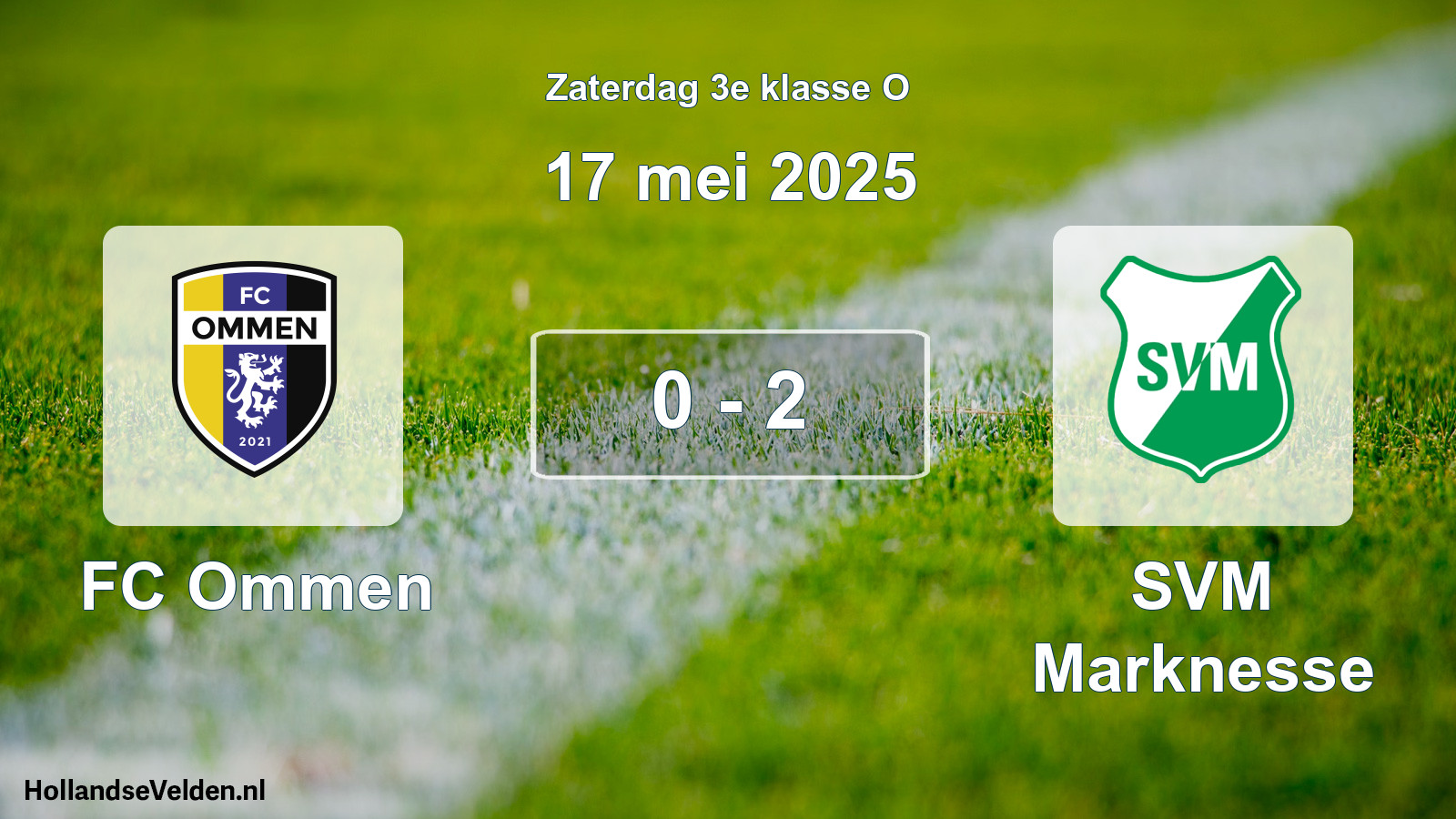 Total number of matches played: FC Ommen - SVM Marknesse 0 - 2 (17 May 2025)