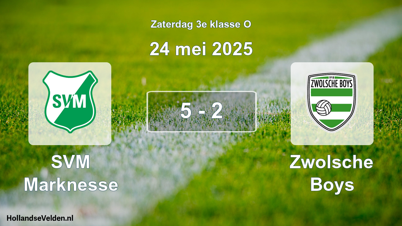 Total number of matches played: SVM Marknesse - Zwolsche Boys 5 - 2 (24 May 2025)