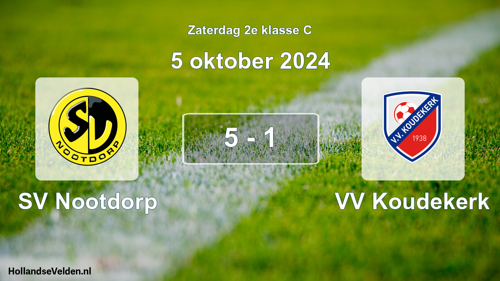 Total number of matches played: SV Nootdorp - VV Koudekerk 5 - 1 (5 October 2024)