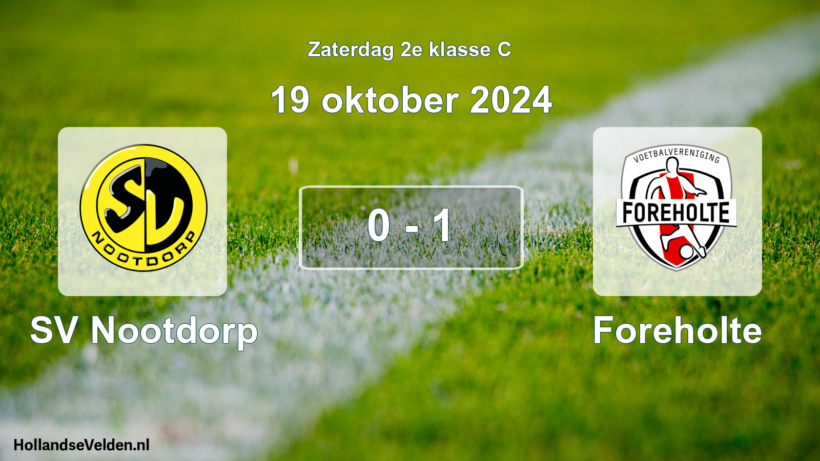 Total number of matches played: SV Nootdorp - Foreholte 0 - 1 (19 October 2024)