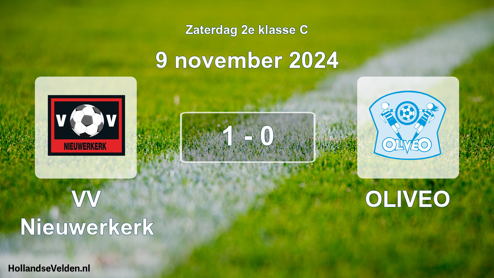 Total number of matches played: VV Nieuwerkerk - OLIVEO 1 - 0 (9 November 2024)
