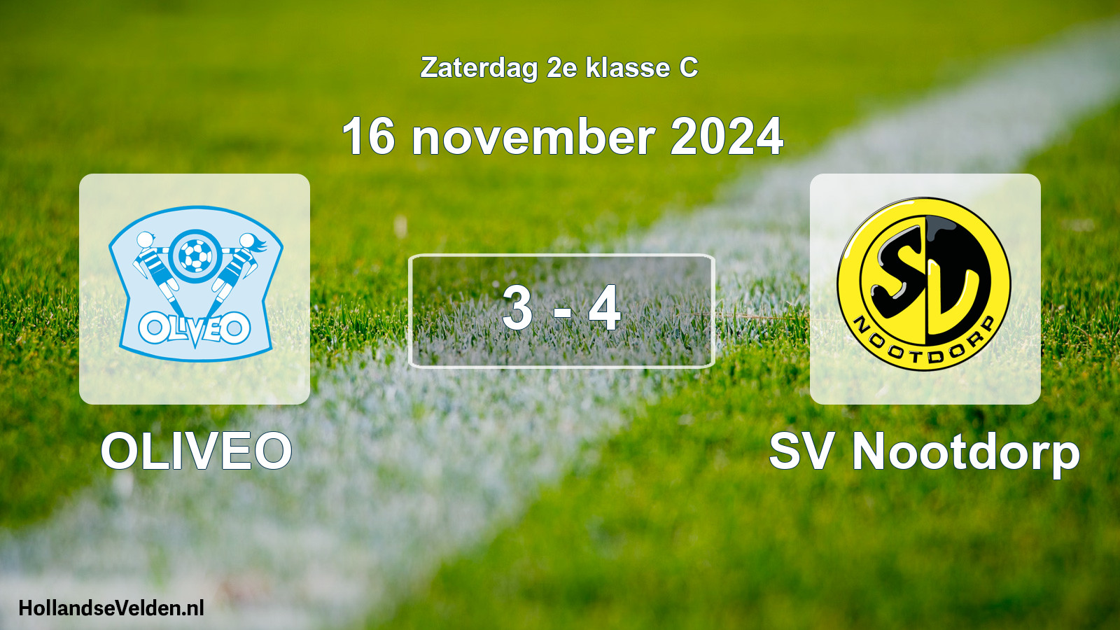 Total number of matches played: OLIVEO - SV Nootdorp 3 - 4 (16 November 2024)