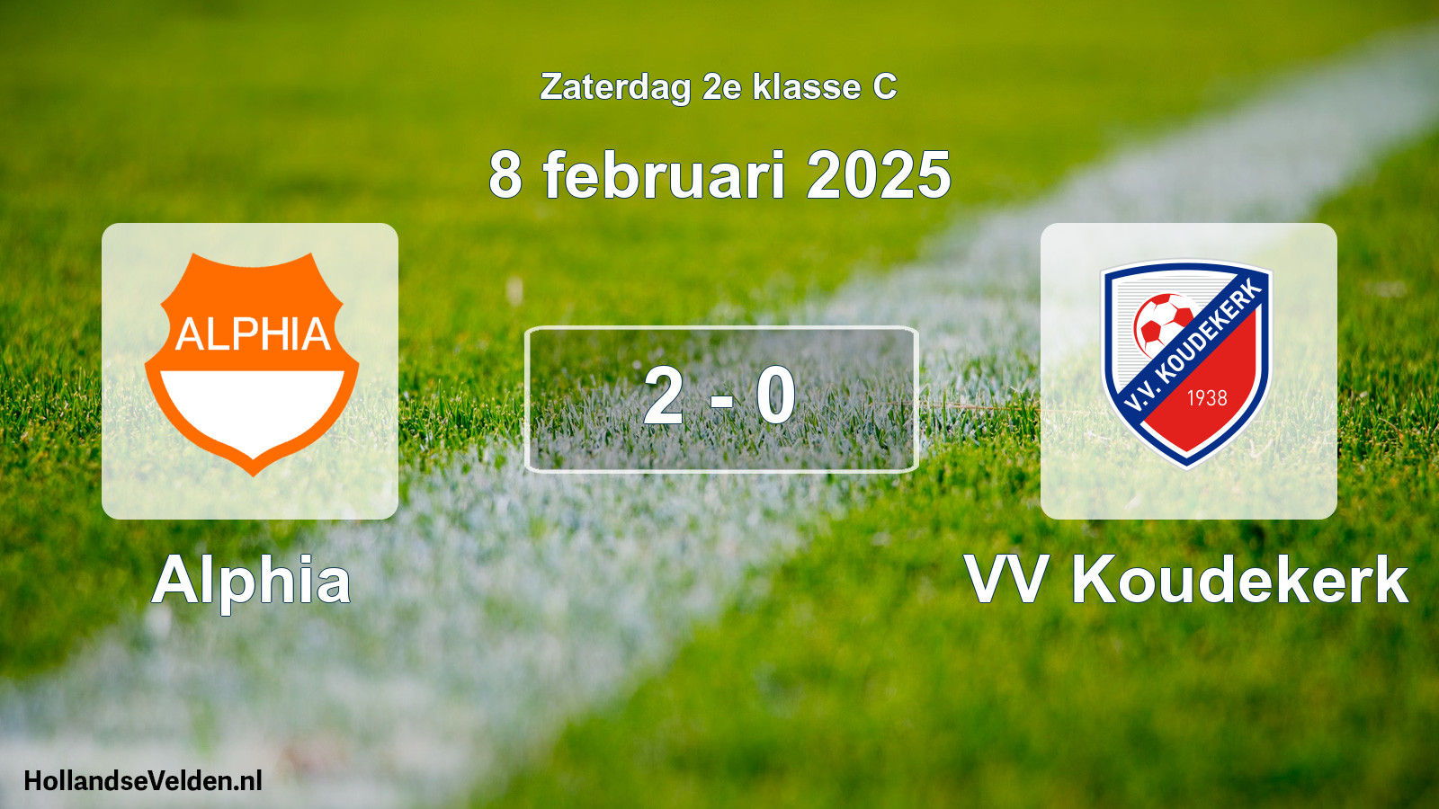 Total number of matches played: Alphia - VV Koudekerk 2 - 0 (8 February 2025)