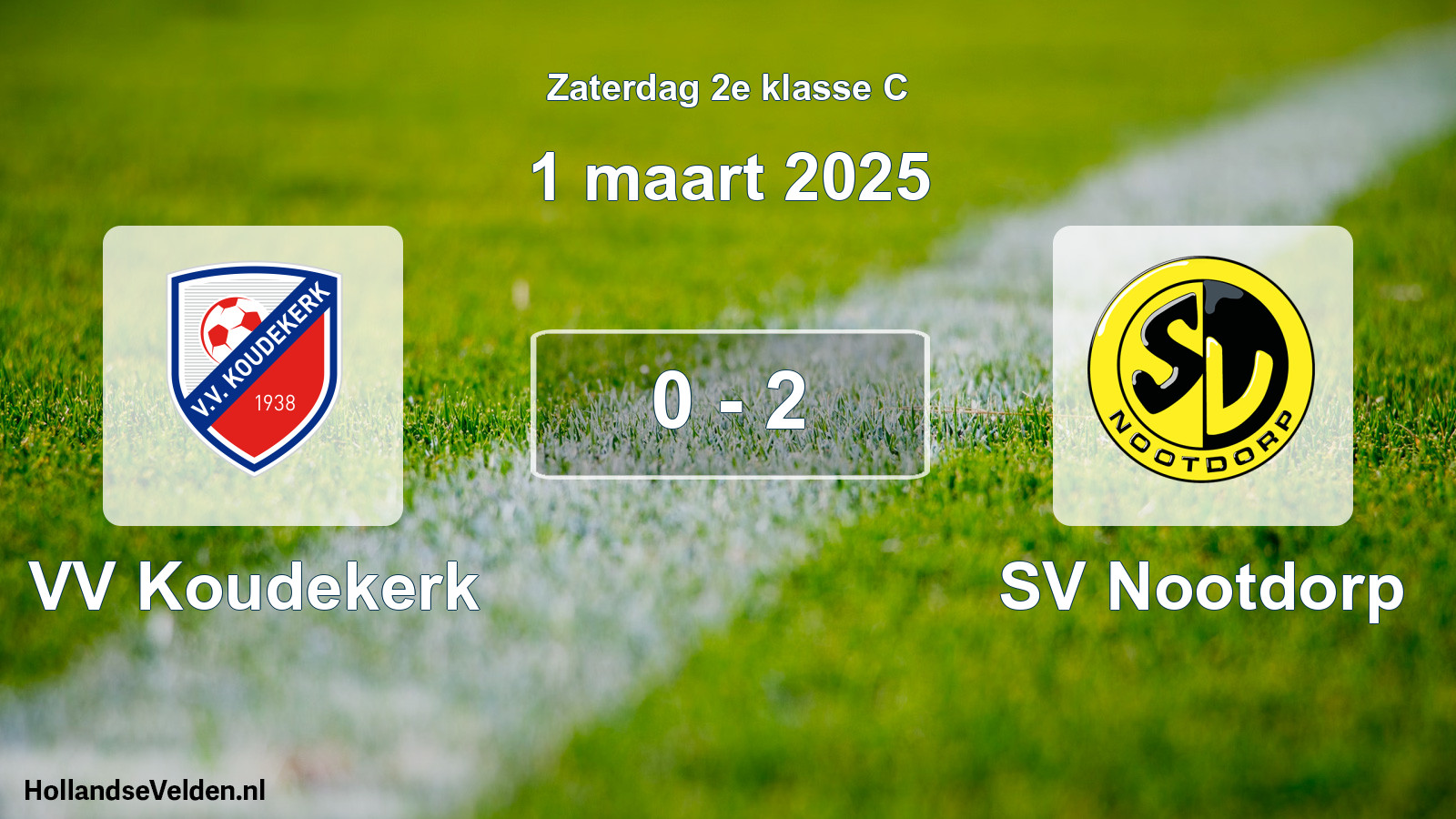 Total number of matches played: VV Koudekerk - SV Nootdorp 0 - 2 (1 March 2025)