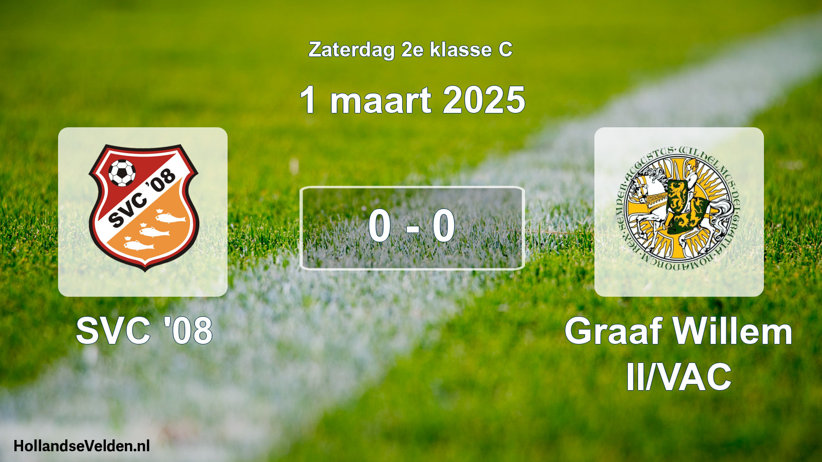 Total number of matches played: SVC '08 - Graaf Willem II/VAC 0 - 0 (1 March 2025)