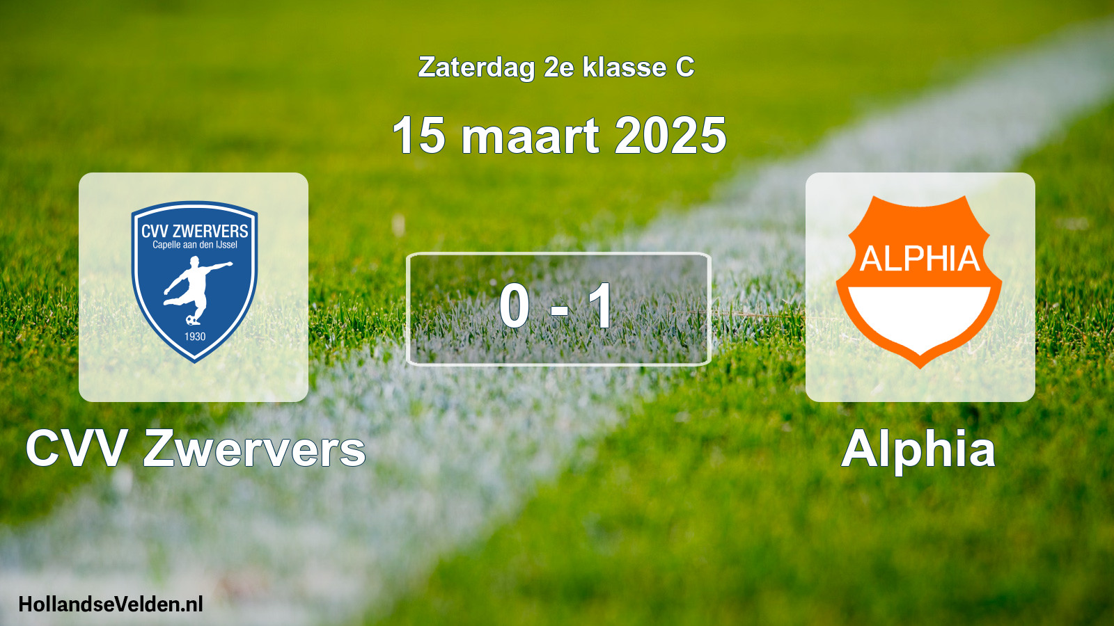 Total number of matches played: CVV Zwervers - Alphia 0 - 1 (15 March 2025)