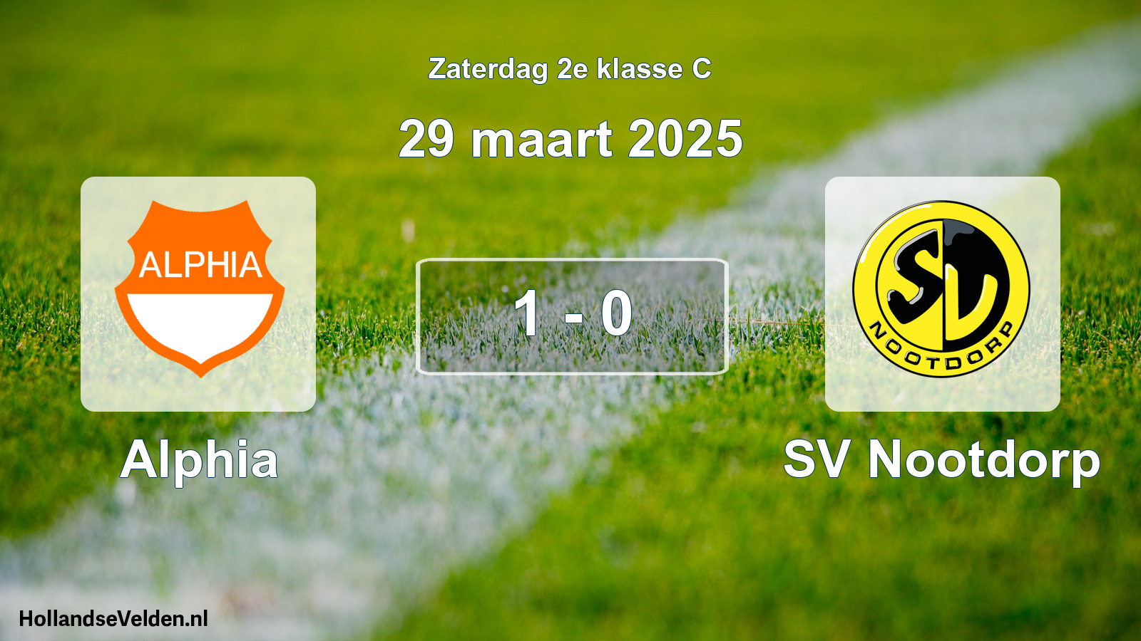 Total number of matches played: Alphia - SV Nootdorp 1 - 0 (29 March 2025)
