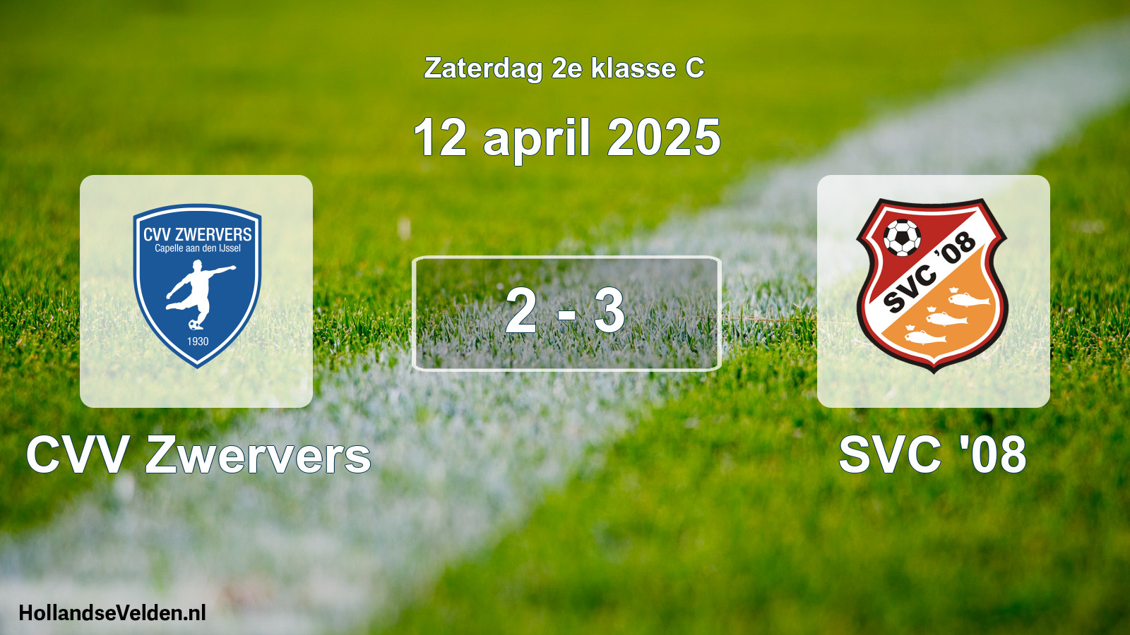 Total number of matches played: CVV Zwervers - SVC '08 2 - 3 (12 April 2025)