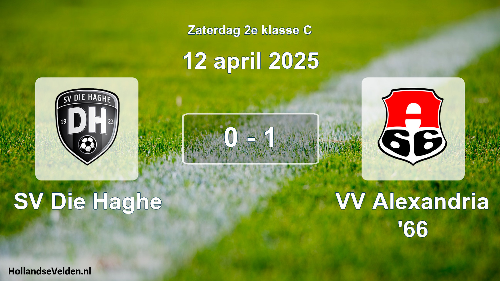 Total number of matches played: SV Die Haghe - VV Alexandria '66 0 - 1 (12 April 2025)