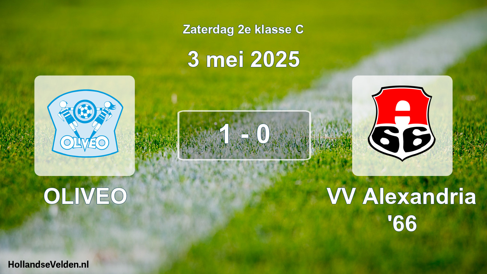 Total number of matches played: OLIVEO - VV Alexandria '66 1 - 0 (3 May 2025)