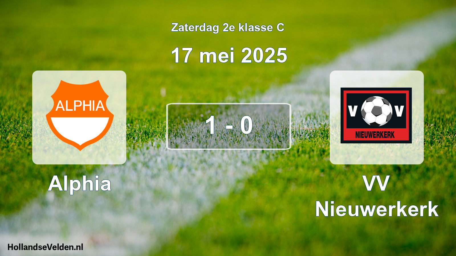 Total number of matches played: Alphia - VV Nieuwerkerk 1 - 0 (17 May 2025)