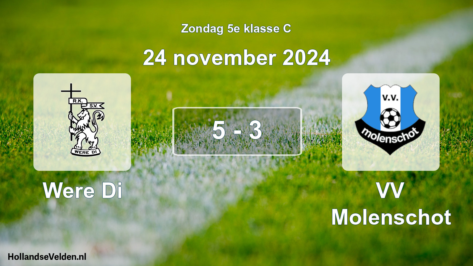 Total number of matches played: Were Di - VV Molenschot 5 - 3 (24 November 2024)