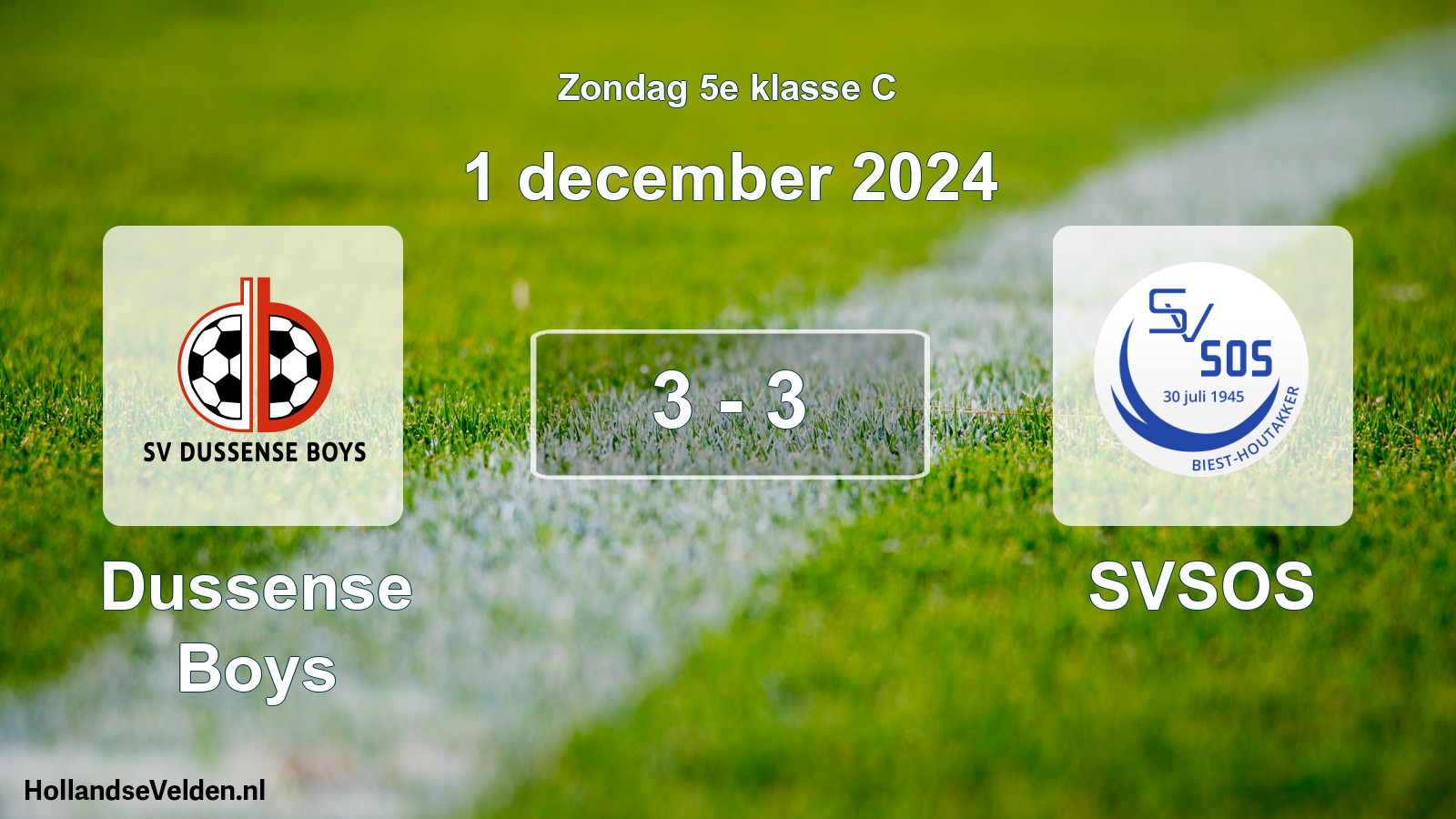 Total number of matches played: Dussense Boys - SVSOS 3 - 3 (1 December 2024)