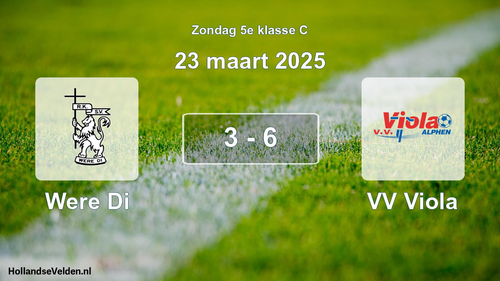 Total number of matches played: Were Di - VV Viola 3 - 6 (23 March 2025)
