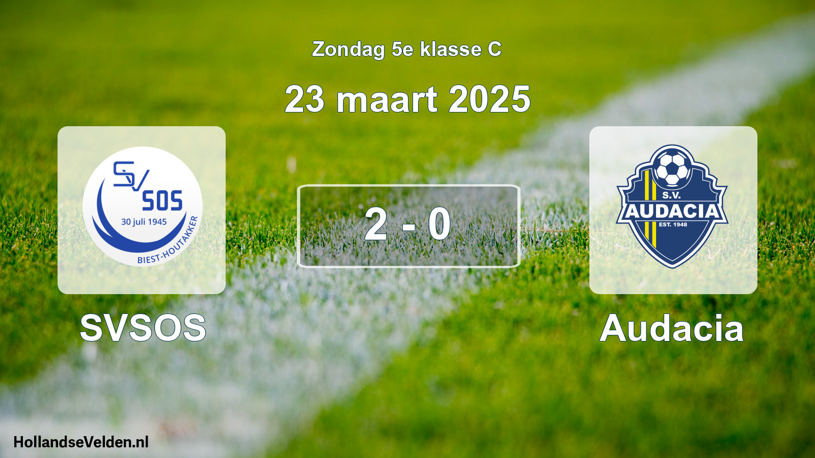 Total number of matches played: SVSOS - Audacia 2 - 0 (23 March 2025)