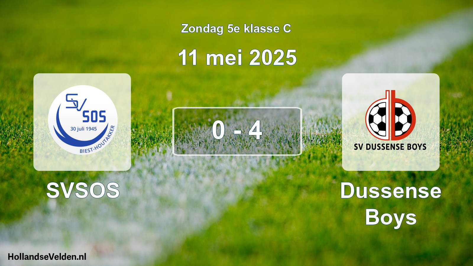 Total number of matches played: SVSOS - Dussense Boys 0 - 4 (11 May 2025)