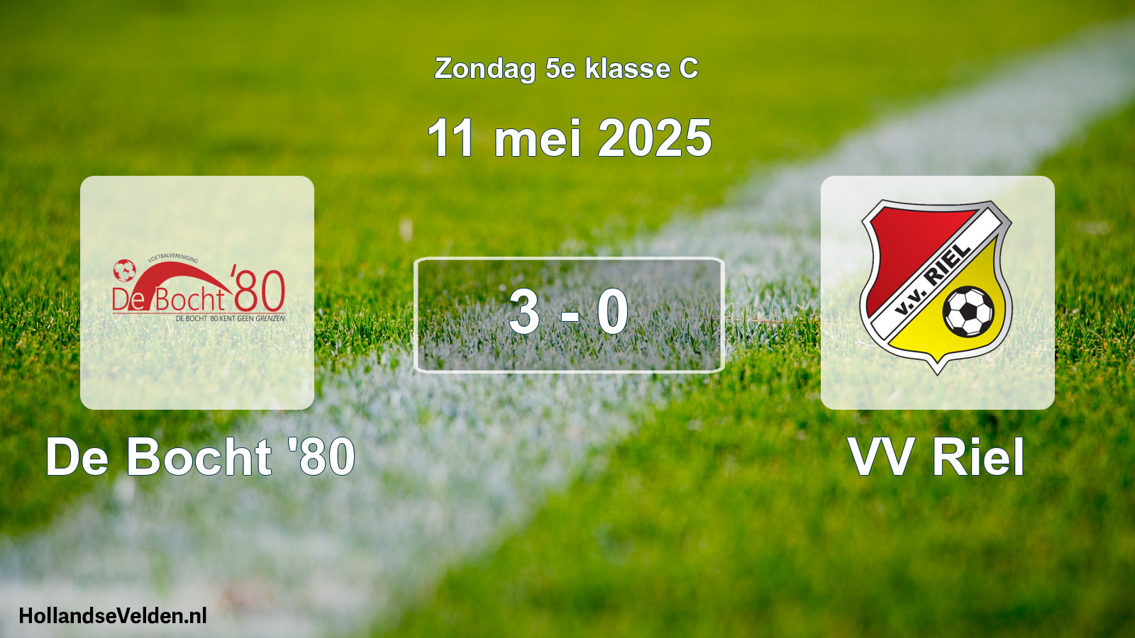 Total number of matches played: De Bocht '80 - VV Riel 3 - 0 (11 May 2025)