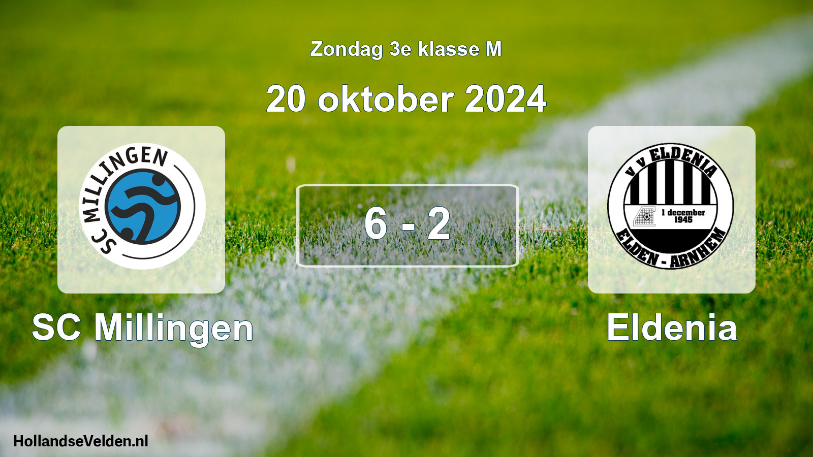 Total number of matches played: SC Millingen - Eldenia 6 - 2 (20 October 2024)