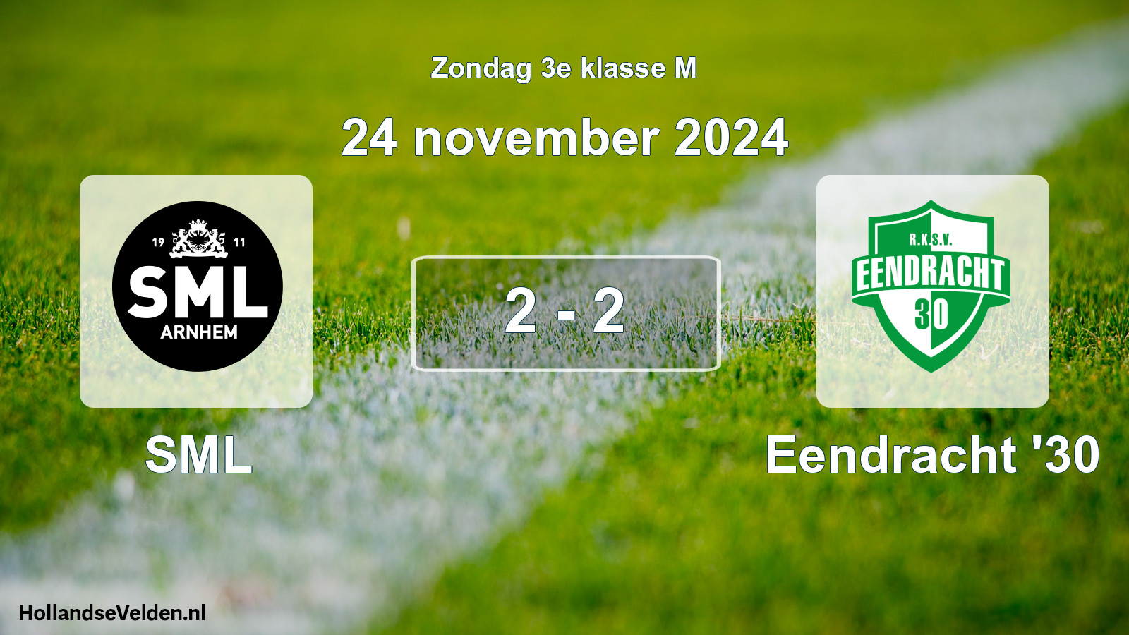 Total number of matches played: SML - Eendracht '30 2 - 2 (24 November 2024)