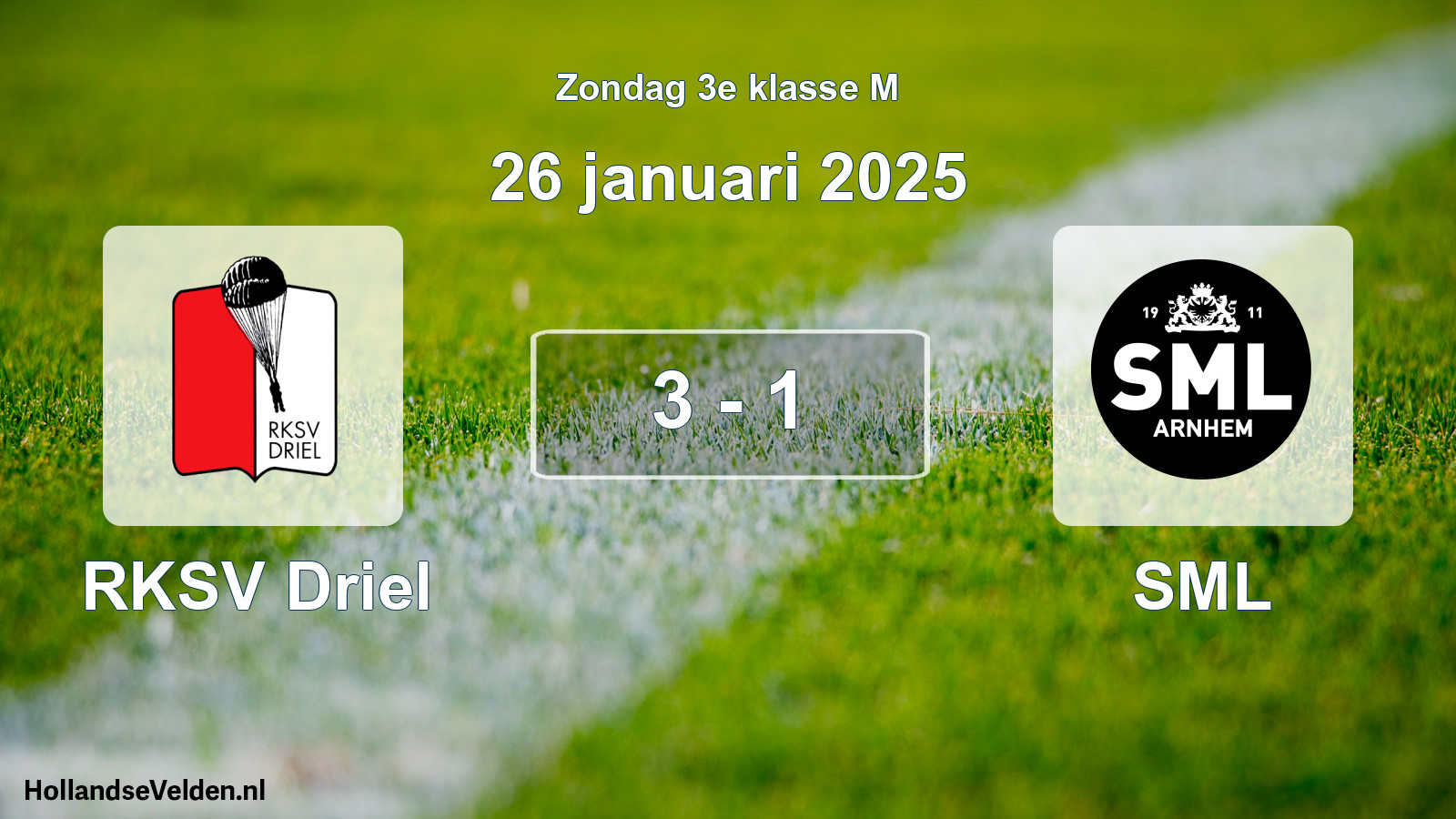 Total number of matches played: RKSV Driel - SML 3 - 1 (26 January 2025)