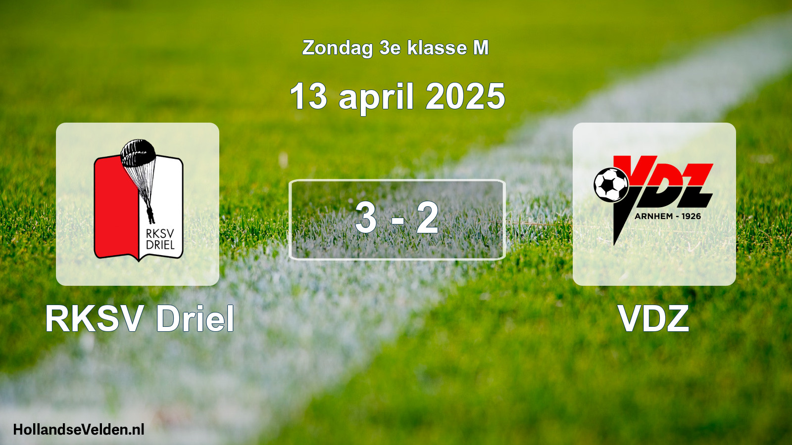 Total number of matches played: RKSV Driel - VDZ 3 - 2 (13 April 2025)