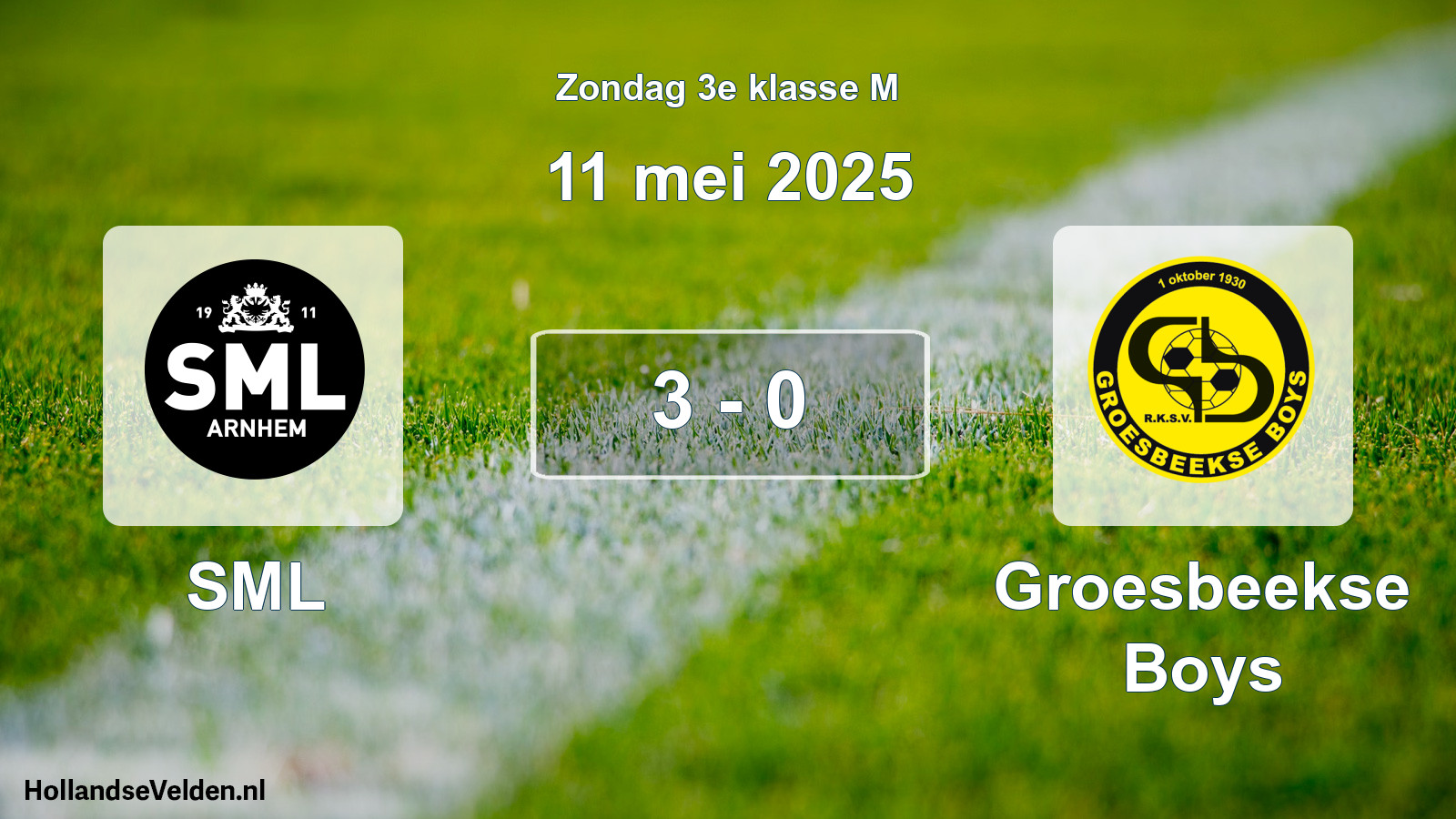 Total number of matches played: SML - Groesbeekse Boys 3 - 0 (11 May 2025)