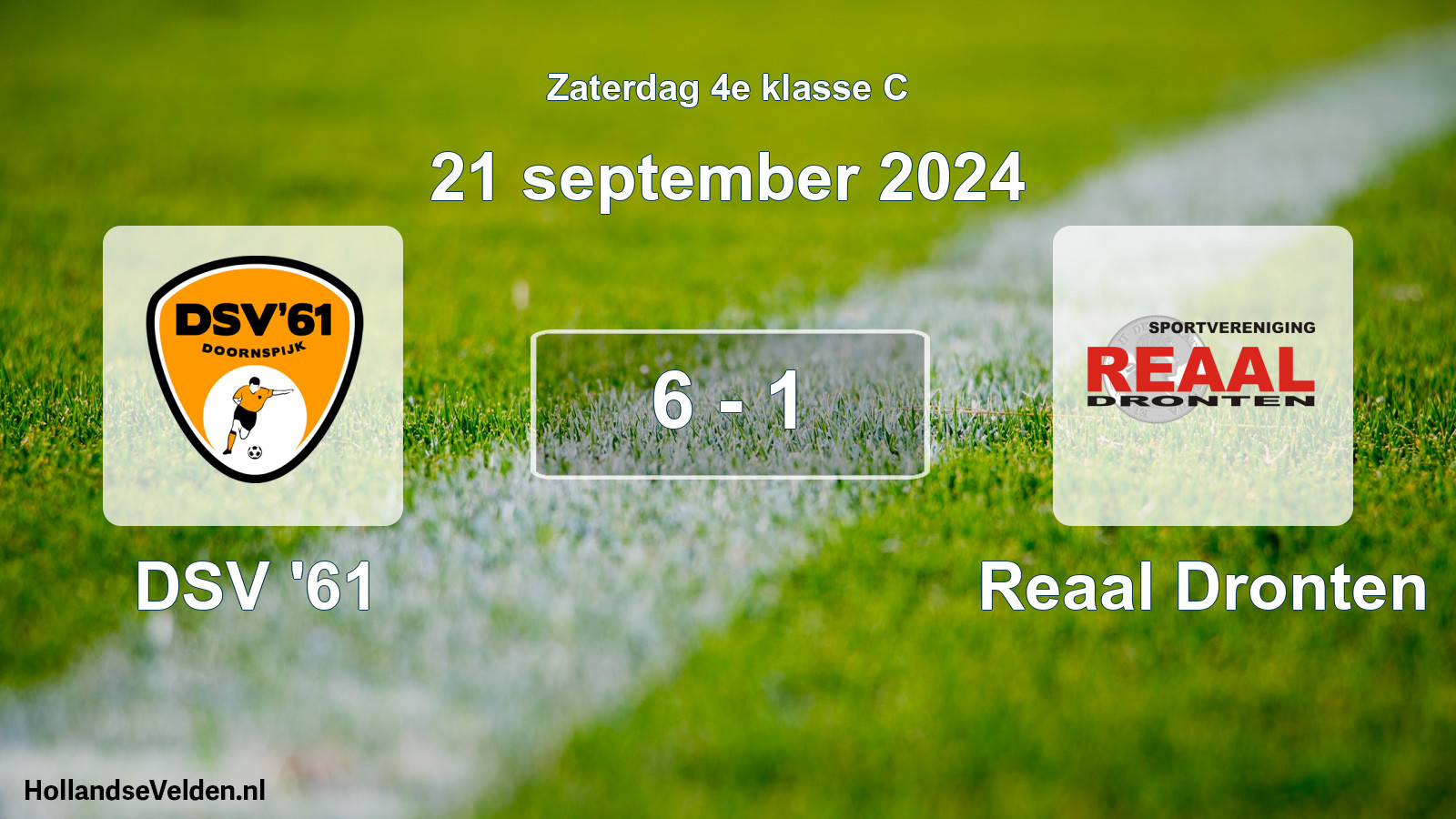 Total number of matches played: DSV '61 - Reaal Dronten 6 - 1 (21 September 2024)