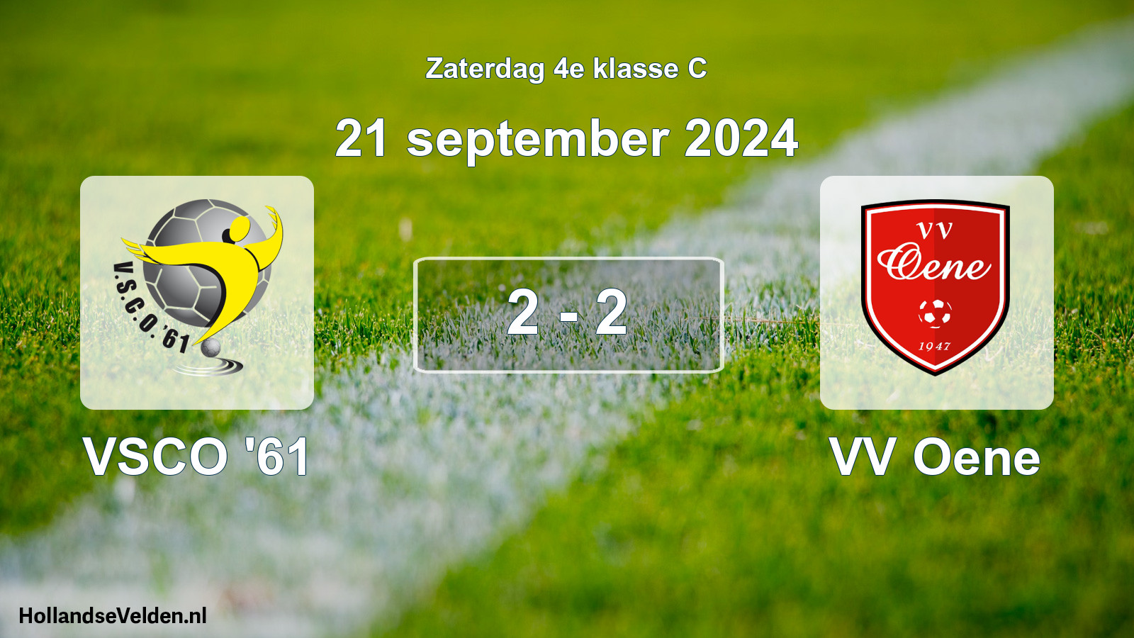 Total number of matches played: VSCO '61 - VV Oene 2 - 2 (21 September 2024)