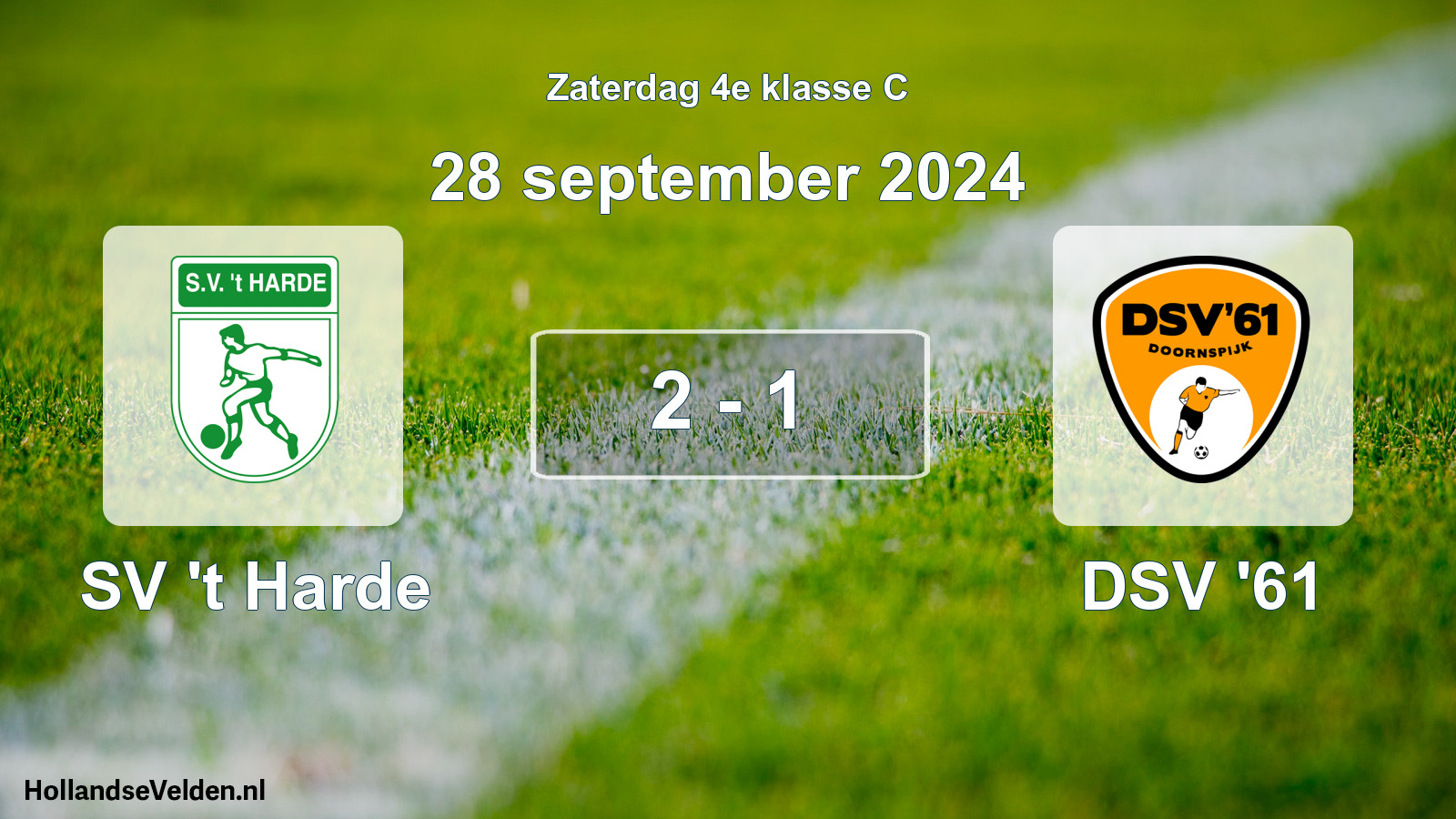 Total number of matches played: SV 't Harde - DSV '61 2 - 1 (28 September 2024)