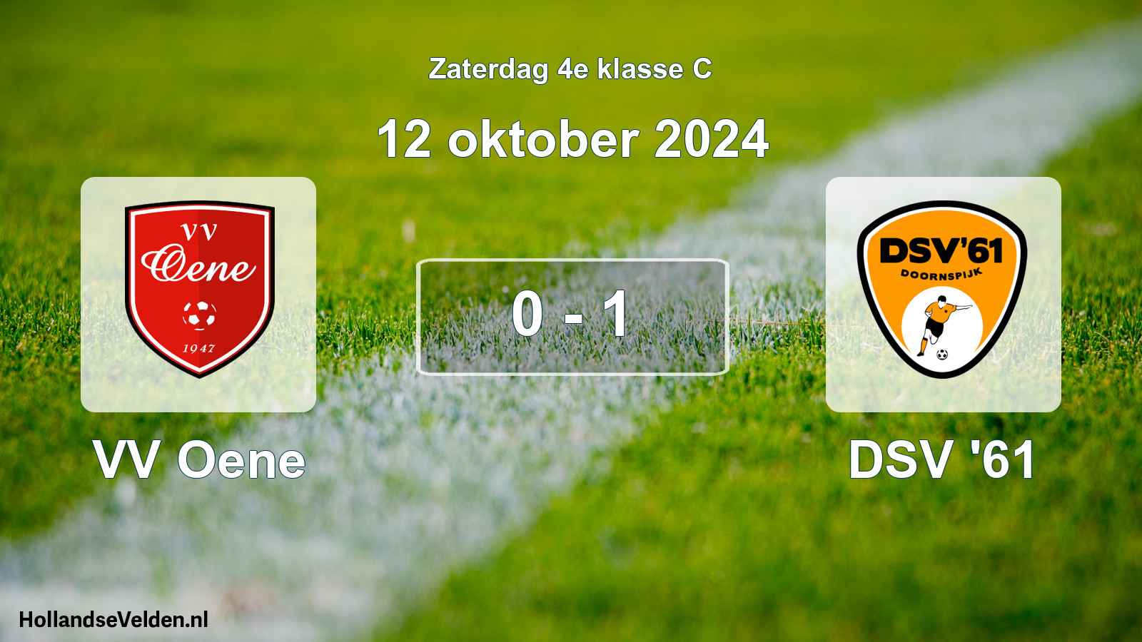 Total number of matches played: VV Oene - DSV '61 0 - 1 (12 October 2024)