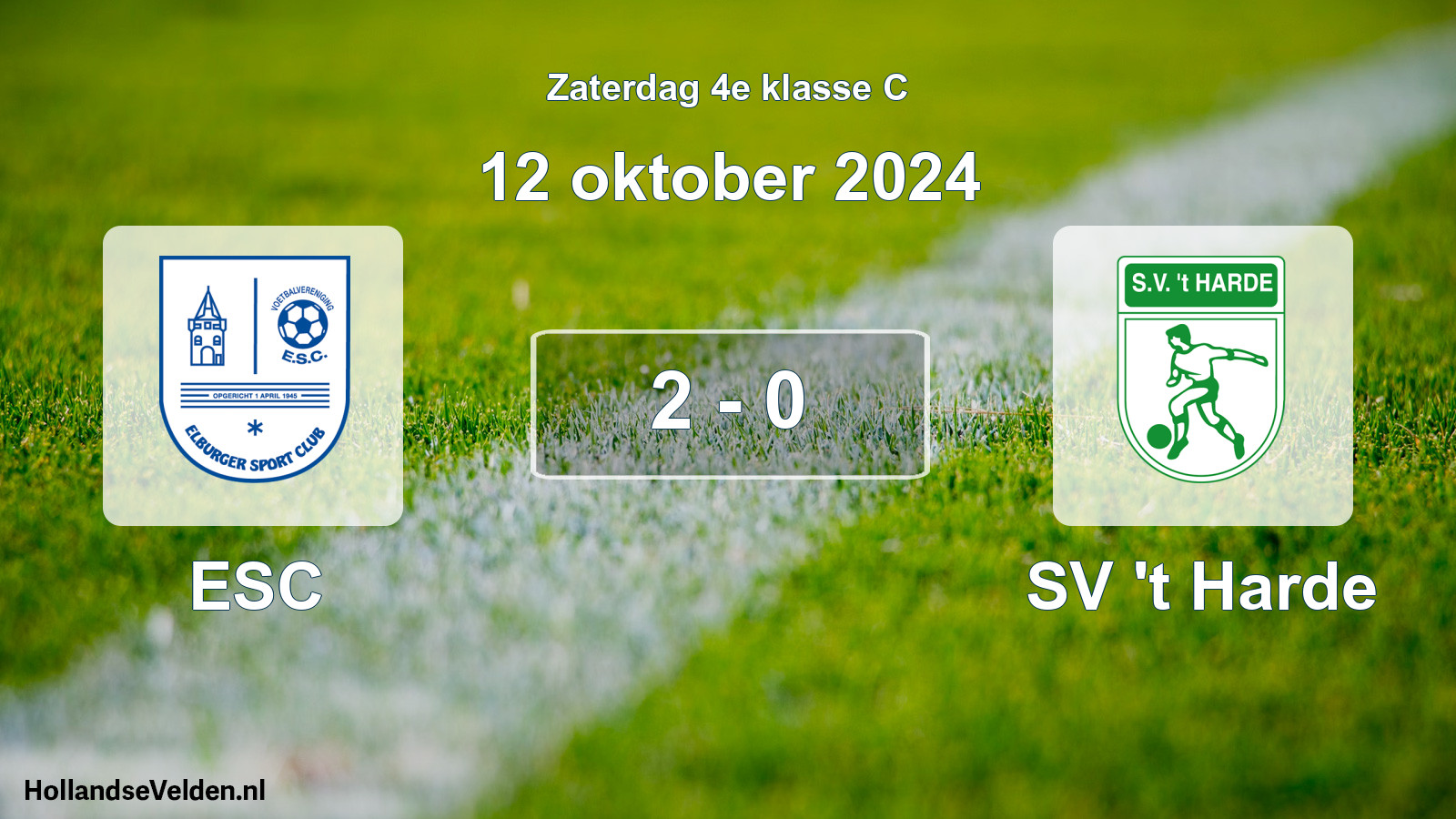 Total number of matches played: ESC - SV 't Harde 2 - 0 (12 October 2024)
