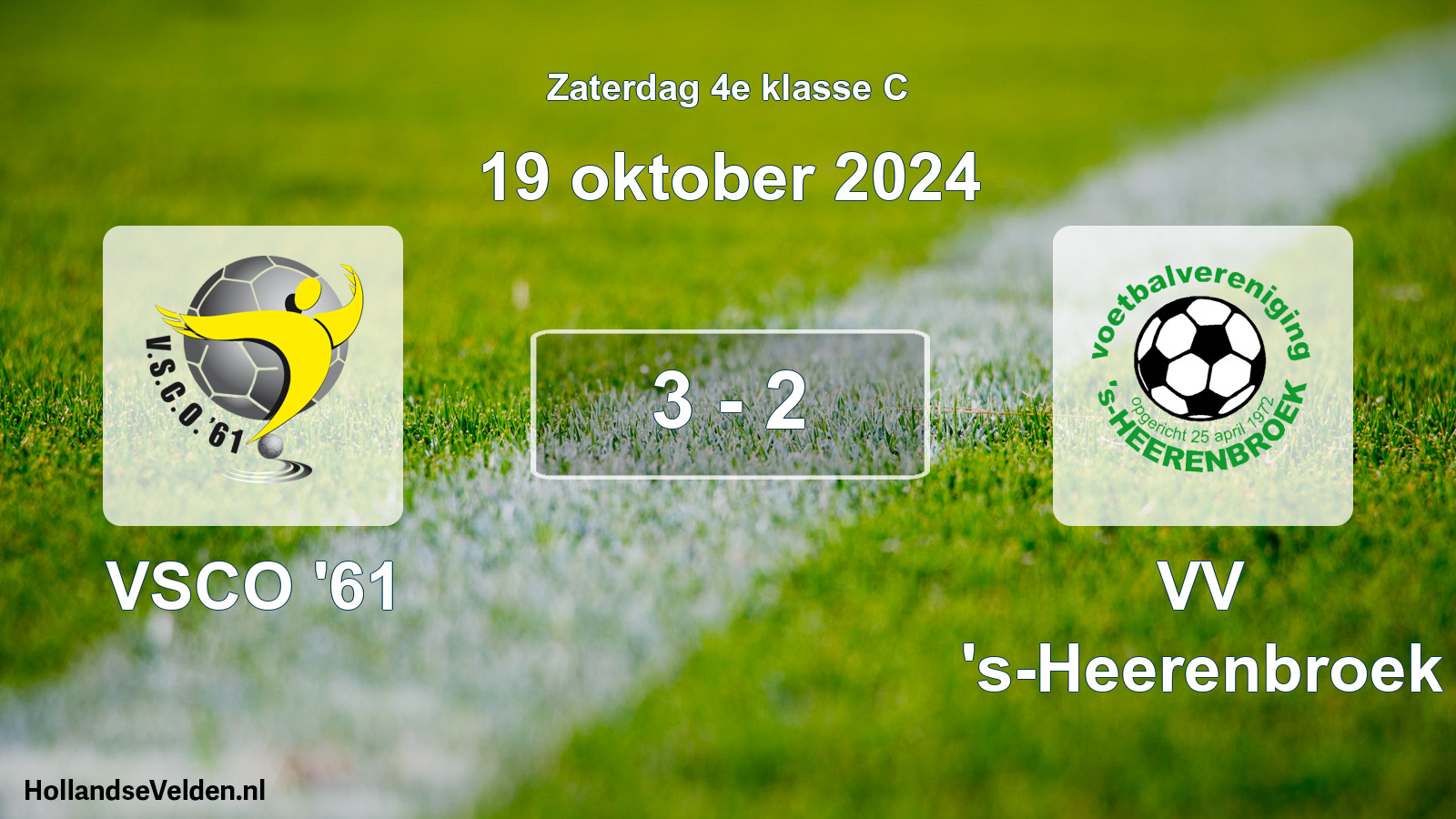 Total number of matches played: VSCO '61 - VV 's-Heerenbroek 3 - 2 (19 October 2024)
