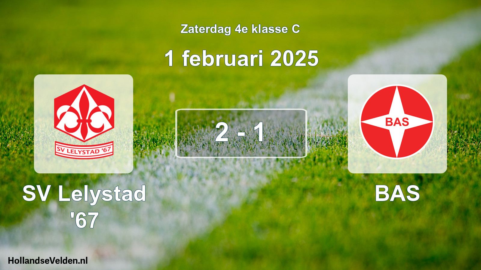 Total number of matches played: SV Lelystad '67 - BAS 2 - 1 (1 February 2025)