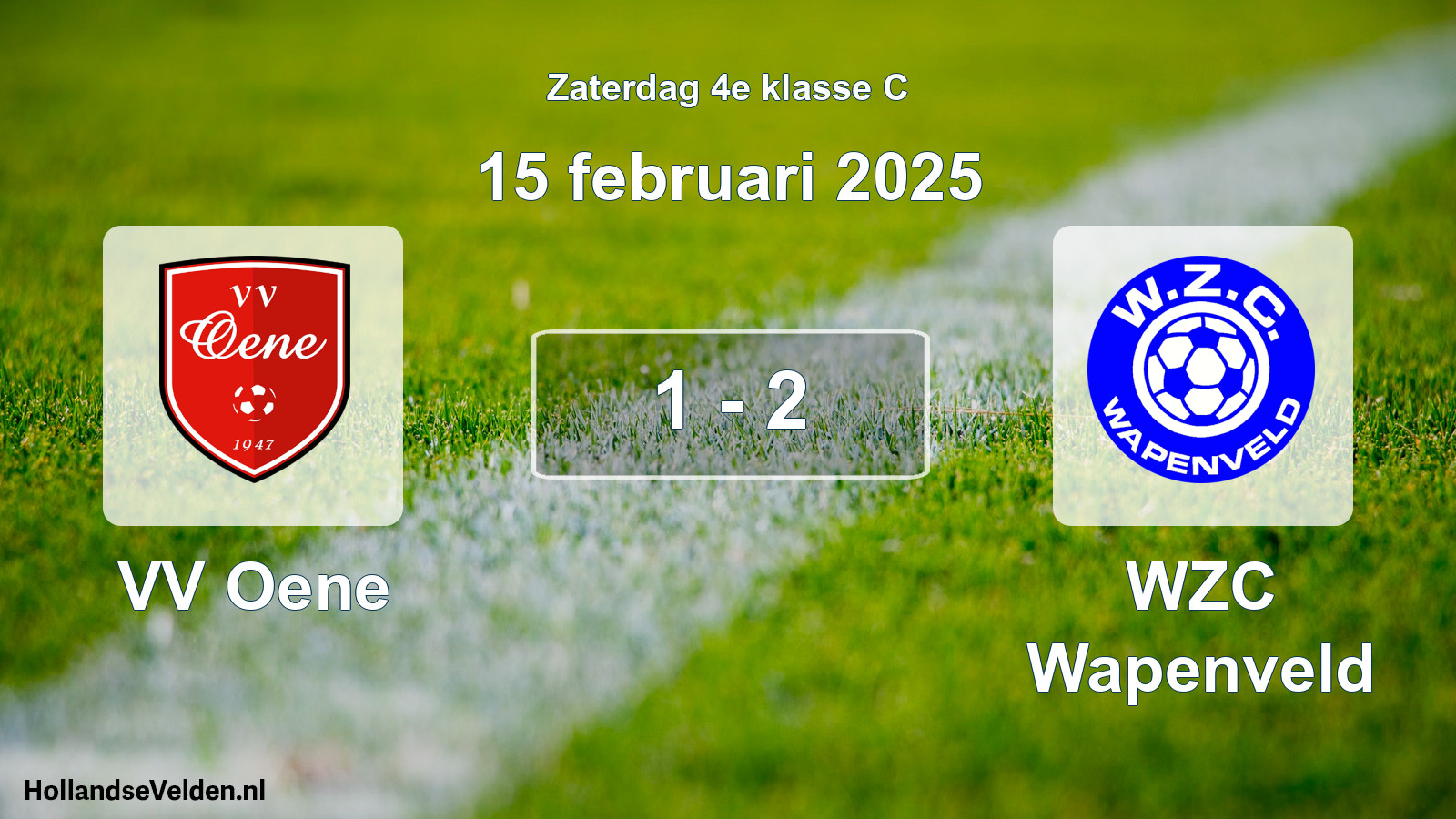 Total number of matches played: VV Oene - WZC Wapenveld 1 - 2 (15 February 2025)