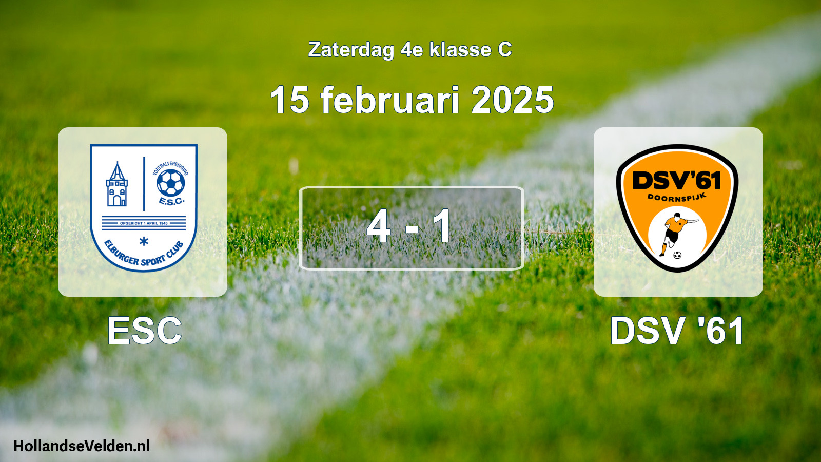 Total number of matches played: ESC - DSV '61 4 - 1 (15 February 2025)