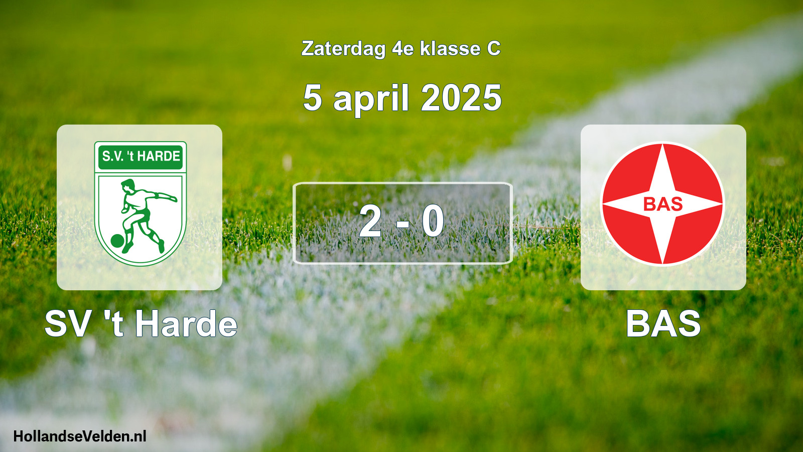 Total number of matches played: SV 't Harde - BAS 2 - 0 (5 April 2025)