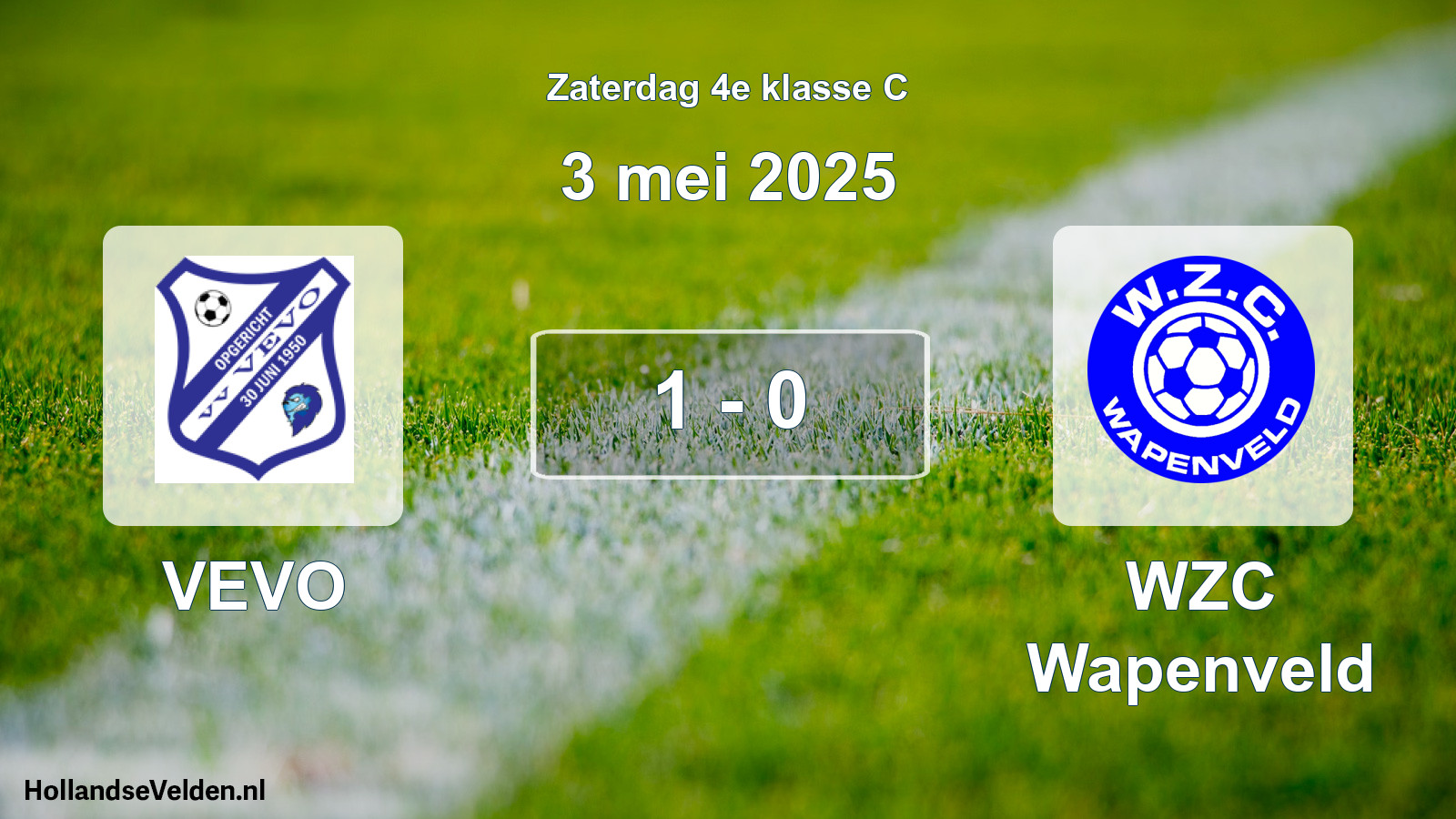 Total number of matches played: VEVO - WZC Wapenveld 1 - 0 (3 May 2025)