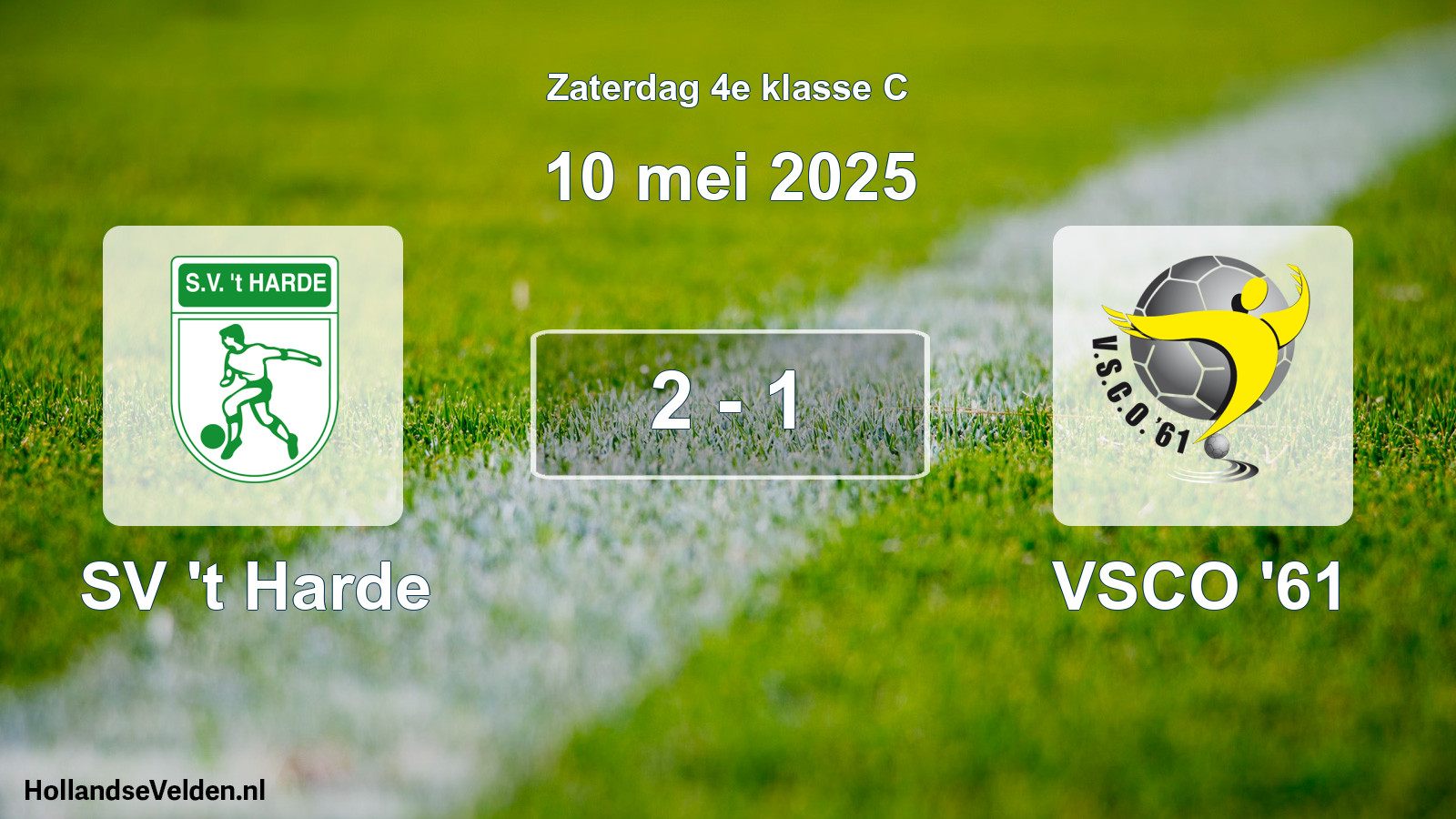 Total number of matches played: SV 't Harde - VSCO '61 2 - 1 (10 May 2025)