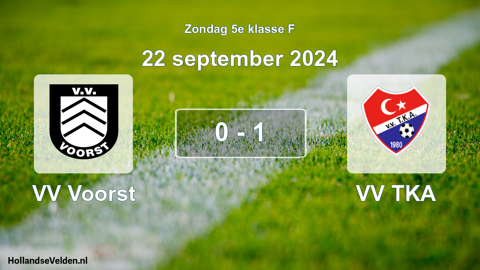 Total number of matches played: VV Voorst - VV TKA 0 - 1 (22 September 2024)